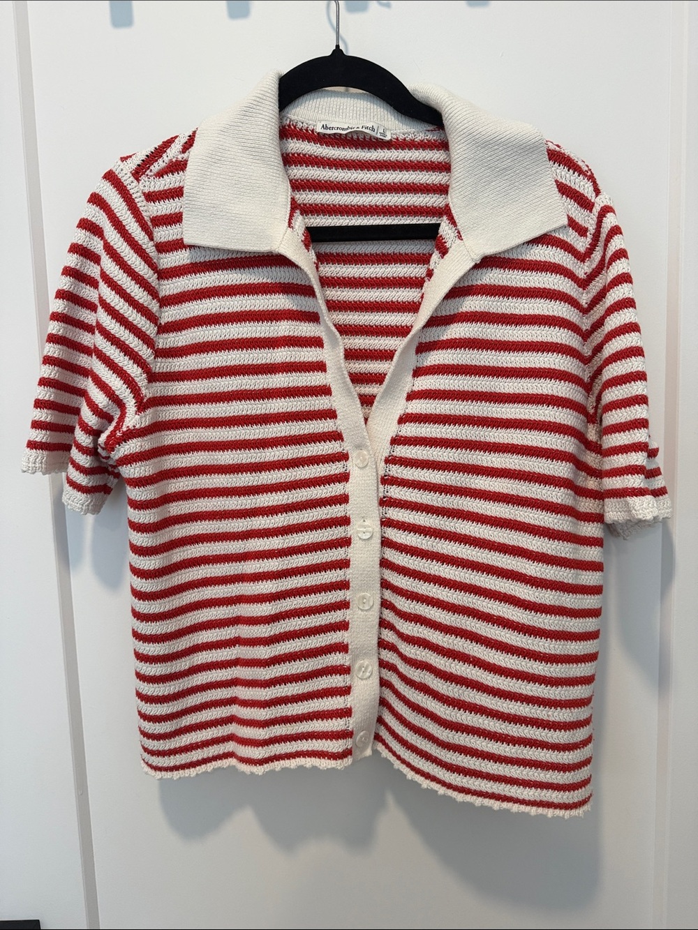Abercrombie Striped Knit Button Up - EUC